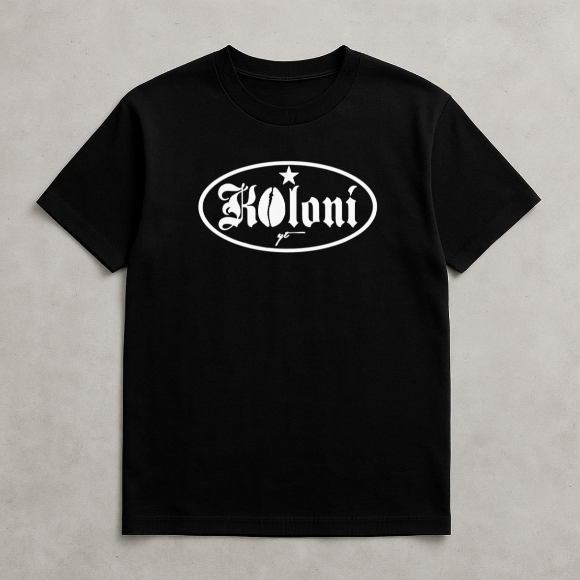 T-shirt KOLONI® OVERSIZE Noir à manches courtes