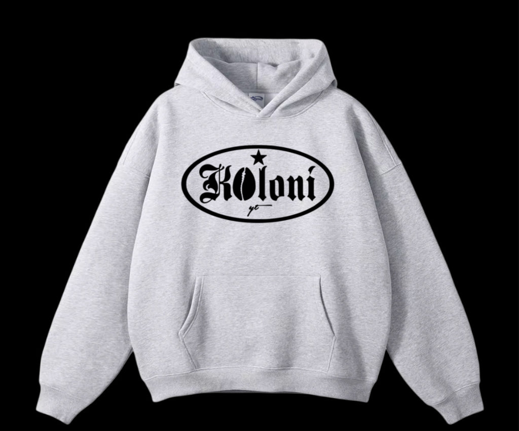 SWEAT À CAPUCHE KOLONI® GRIS OVERSIZE