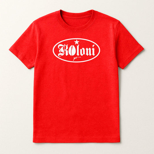 T-shirt KOLONI® OVERSIZE Rouge à manches courtes