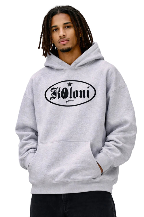 SWEAT À CAPUCHE KOLONI® GRIS OVERSIZE