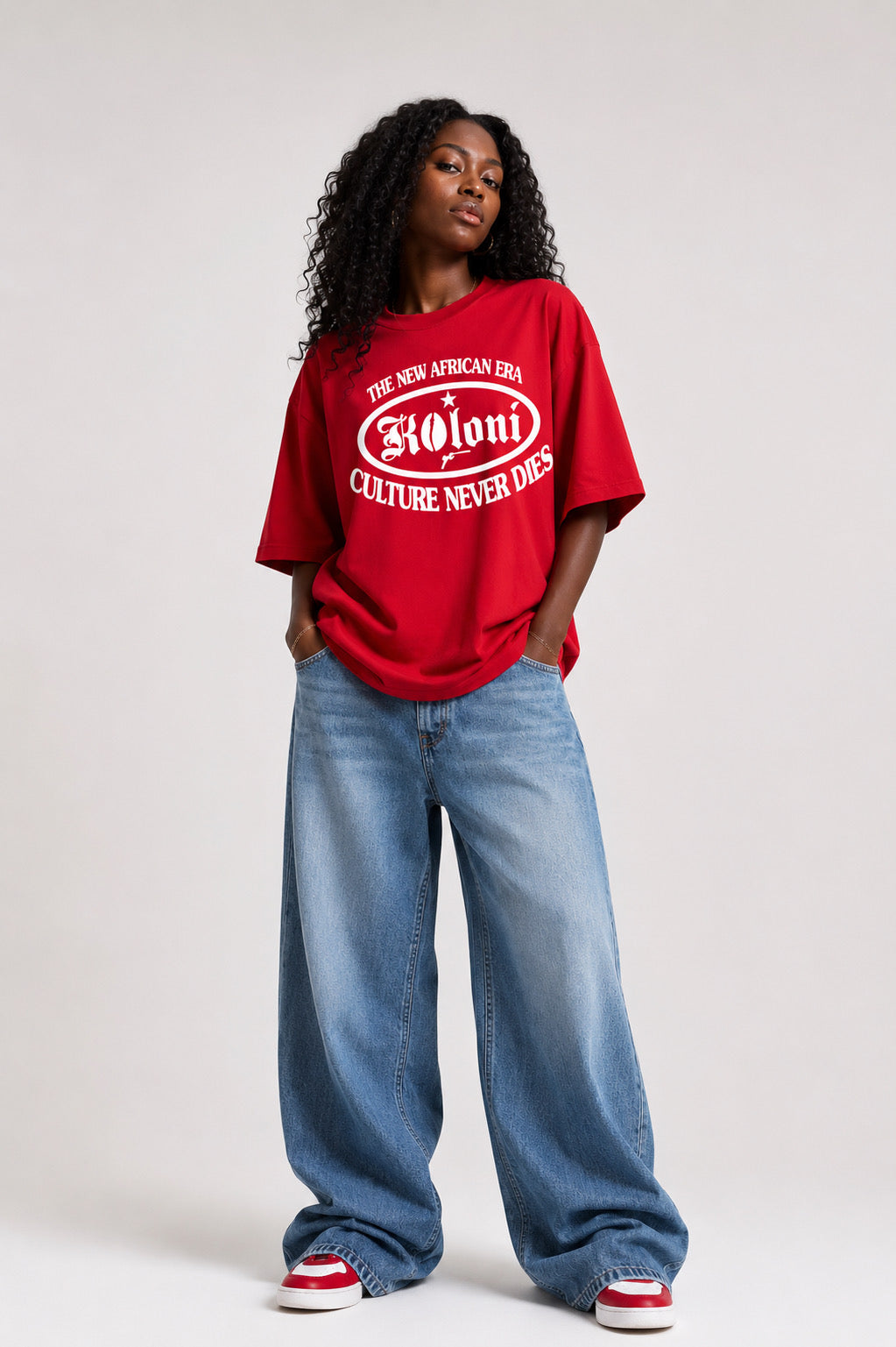 T-SHIRT KOLONI® ROUGE OVERSIZE