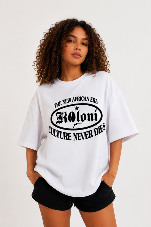 T-shirt KOLONI® BLANC OVERSIZE