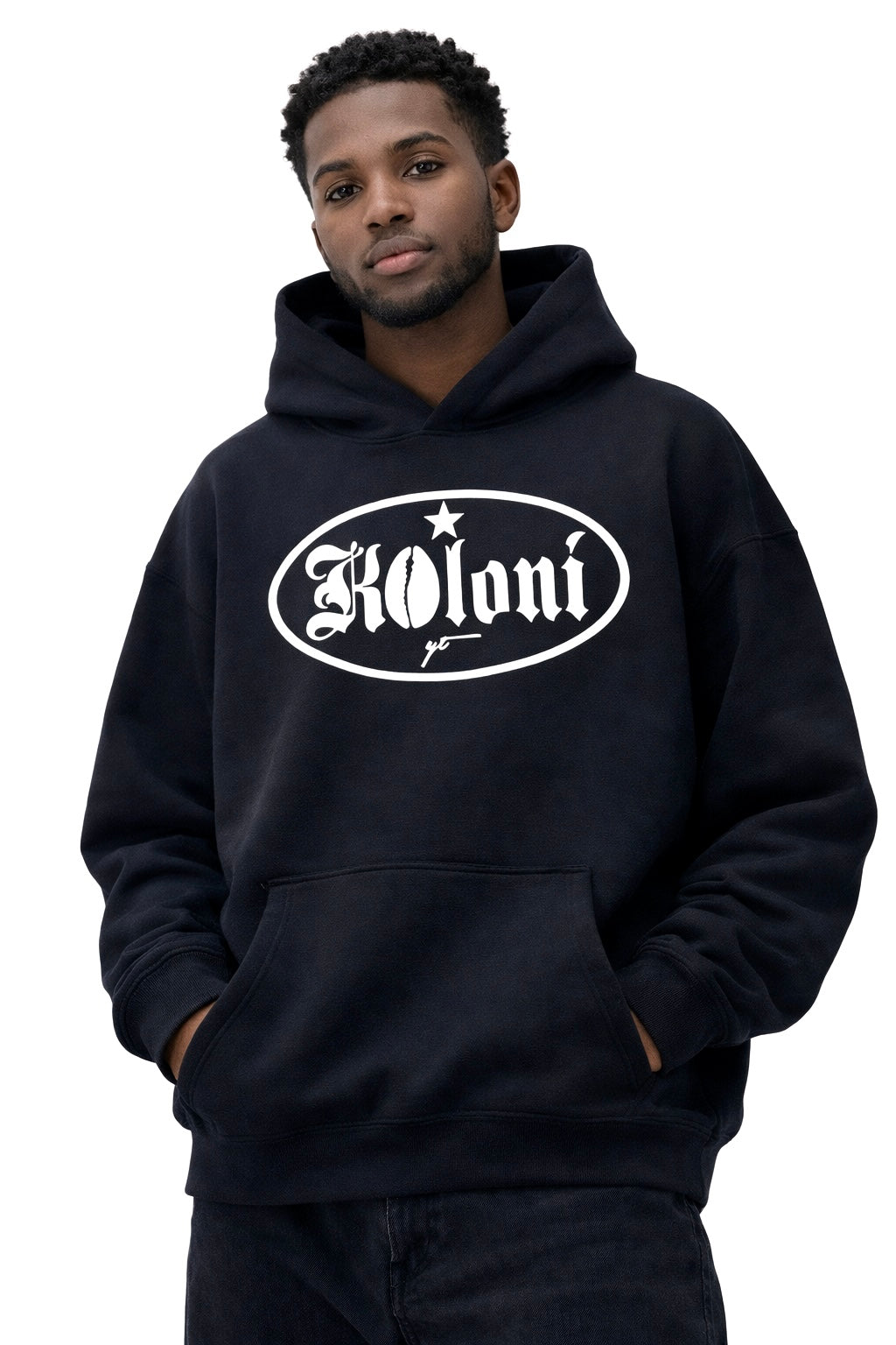 SWEAT À CAPUCHE KOLONI® NOIR OVERSIZE