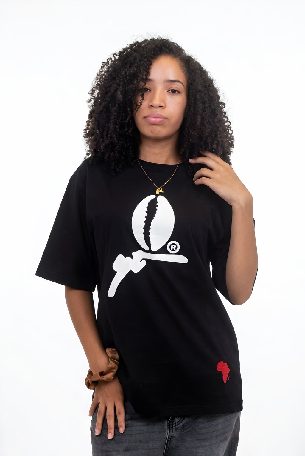 Cauri en question — T-shirt Oversize Noir