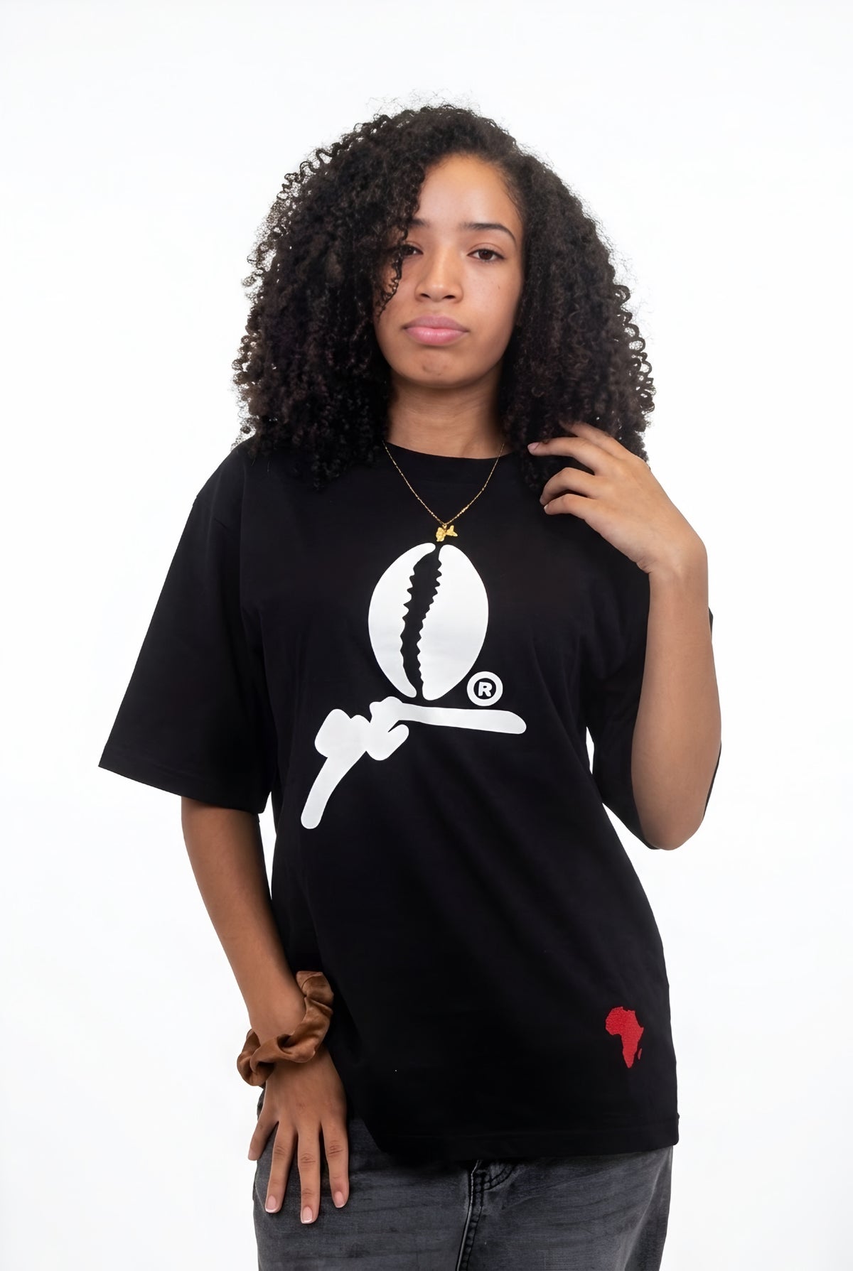 Cauri en question — T-shirt Oversize Noir