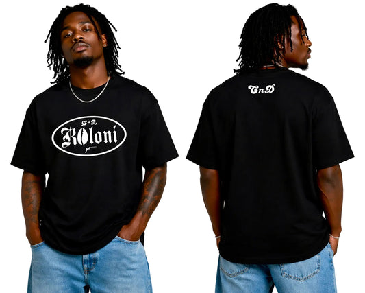 T-SHIRT KOLONI® OVERSIZE Noir à manches courtes