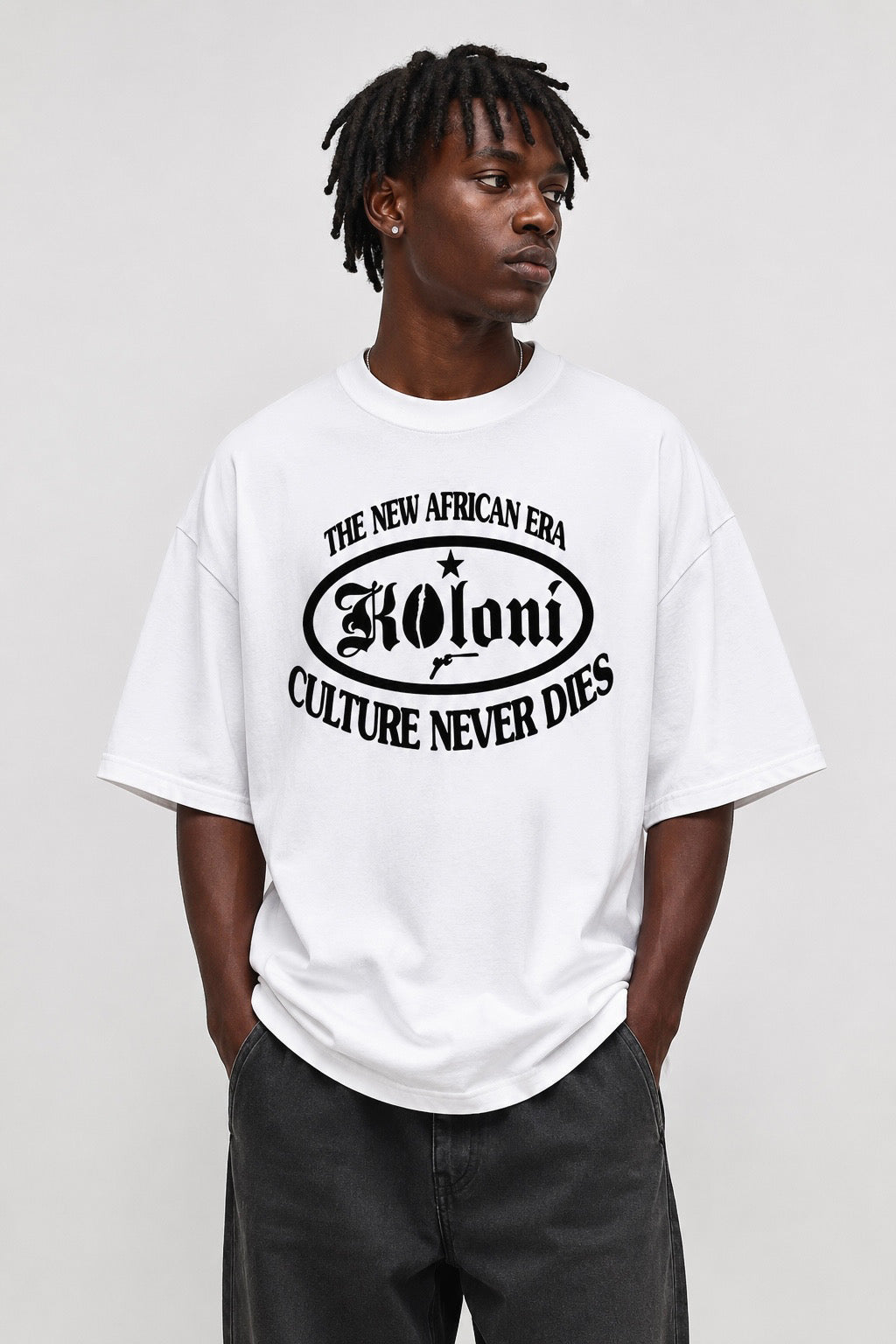 T-shirt KOLONI® BLANC OVERSIZE