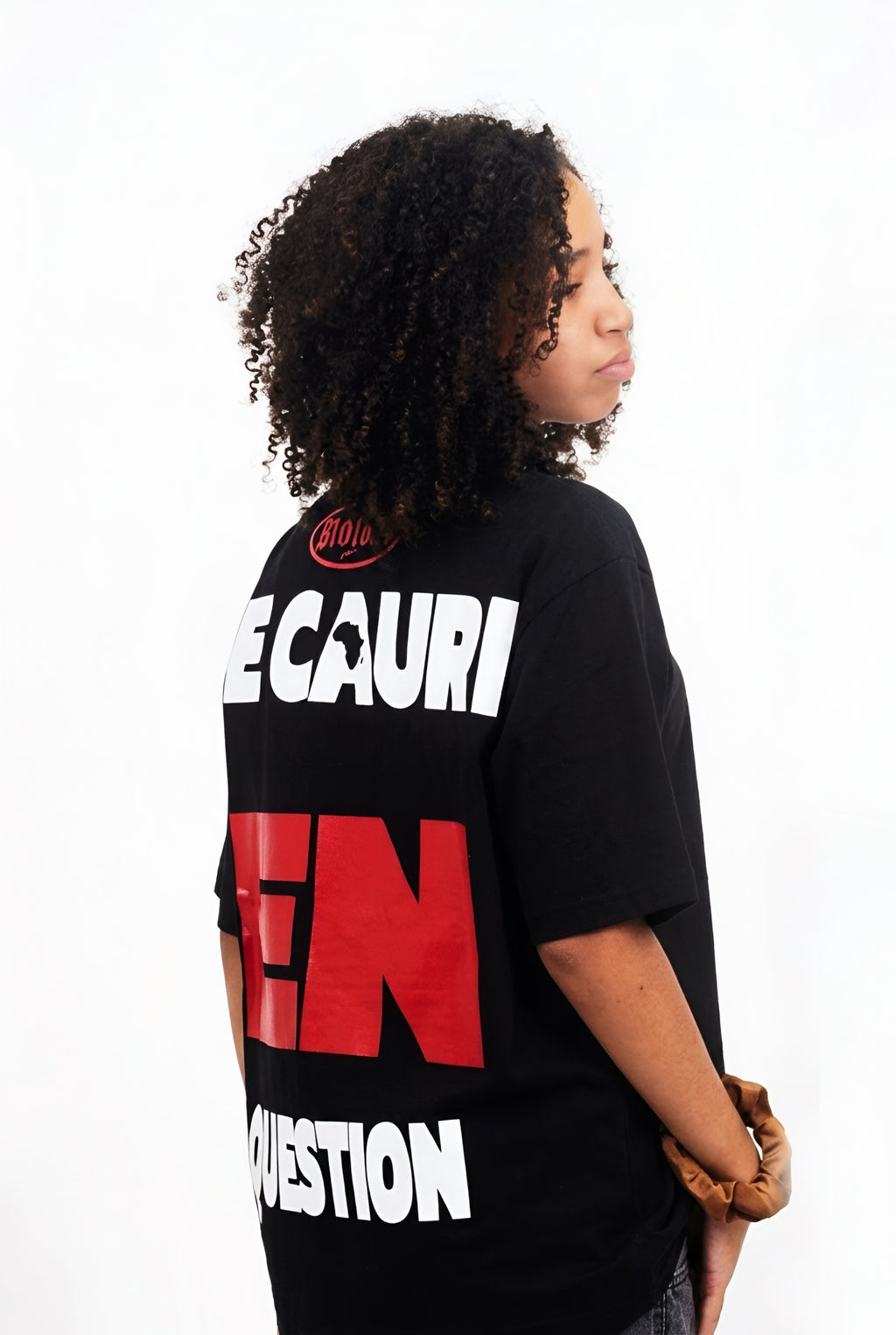 Cauri en question — T-shirt Oversize Noir