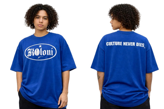 T-SHIRT KOLONI® OVERSIZE Bleu à manches courtes