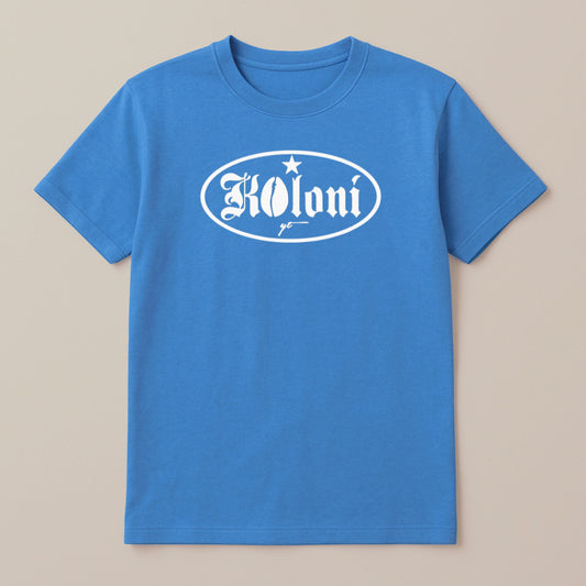 T-shirt KOLONI® OVERSIZE Bleu à manches courtes