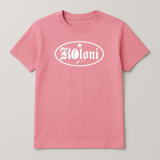 T-shirt KOLONI® OVERSIZE Rose à manches courtes