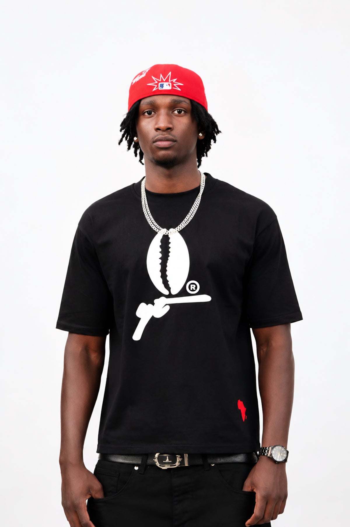 Cauri en question — T-shirt Oversize Noir