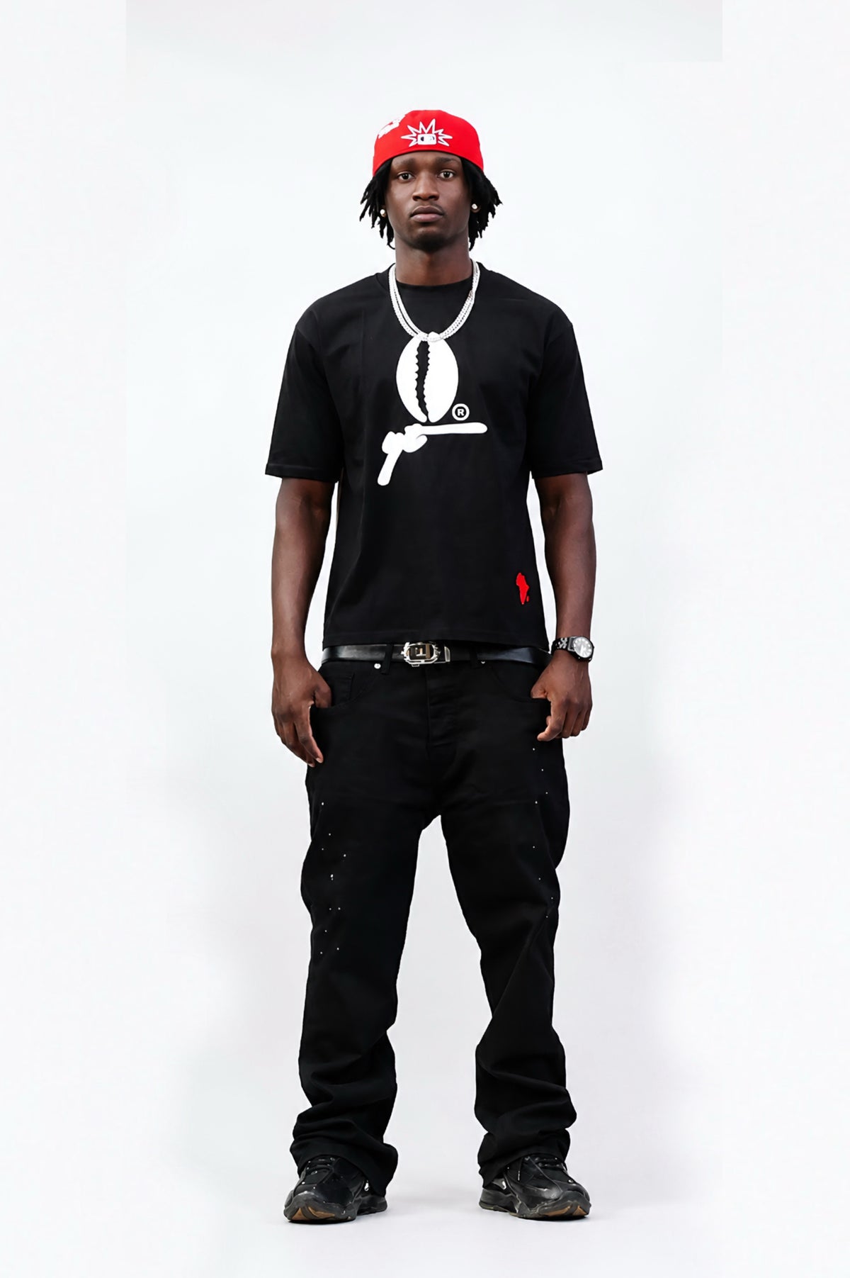 Cauri en question — T-shirt Oversize Noir