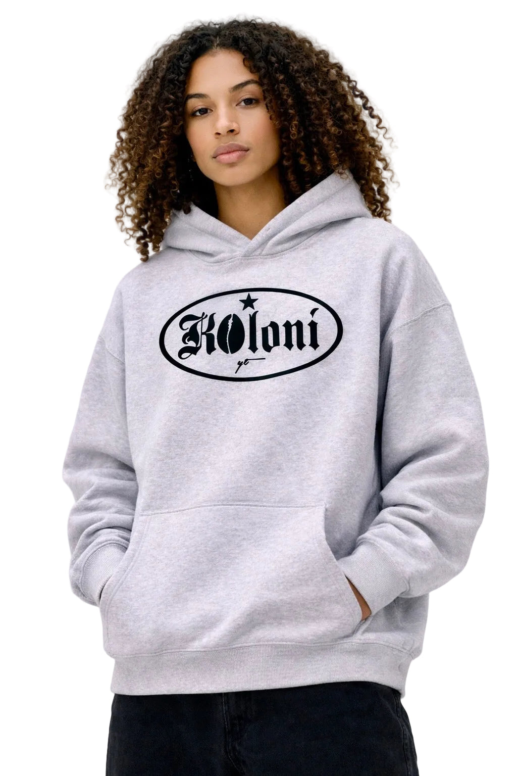 SWEAT À CAPUCHE KOLONI® GRIS OVERSIZE